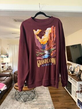 State of Mind Maroon Grand Canyon Crewneck Sweatshirt